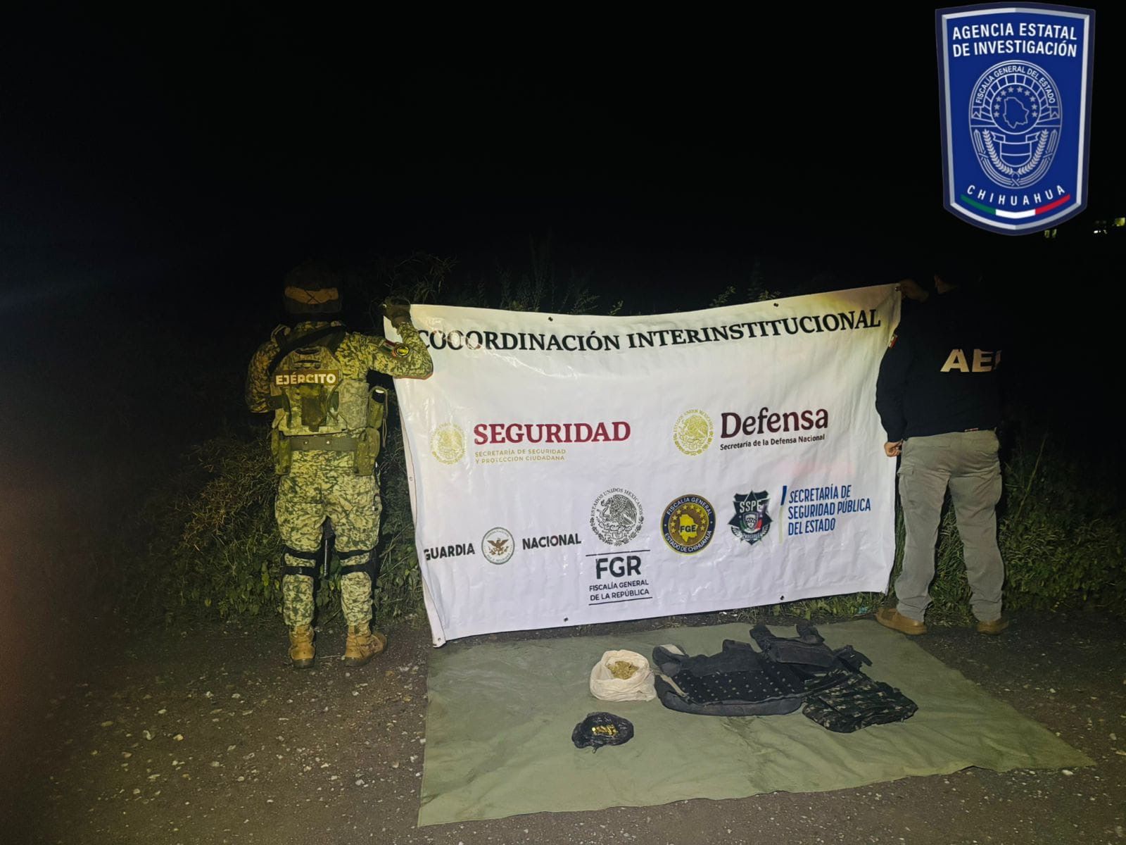 Localizan AEI y Ejército Mexicano, droga y municiones en camino a Villa Escobedo*