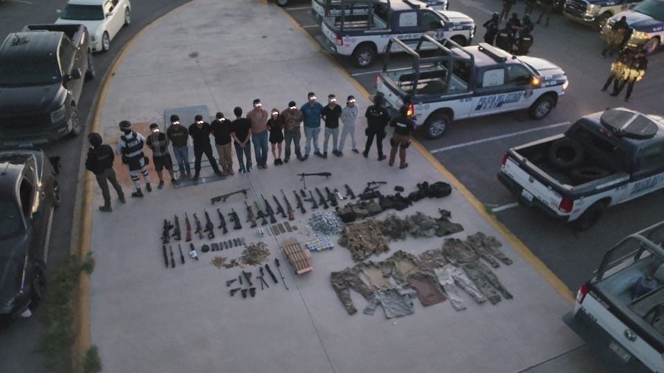 Desarticula SSPE presunta célula criminal en Ojinaga: 11 detenidos y fuerte arsenal asegurado