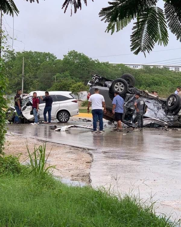 Accidente en Cancún deja siete muertos, entre ellos dos menores de edad
