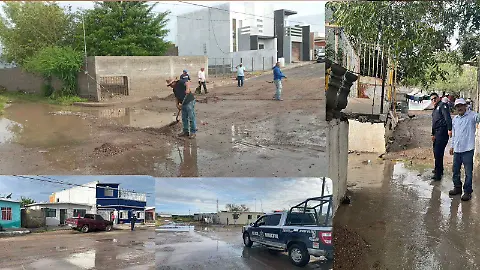 Tormenta en Camargo deja vehículos varados y viviendas inundadas