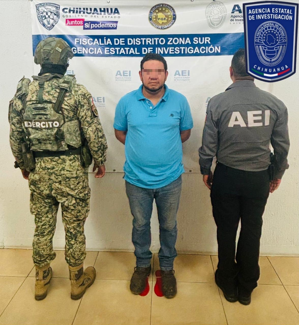 Detiene AEI y SEDENA a sujeto buscado por violación en Parral*