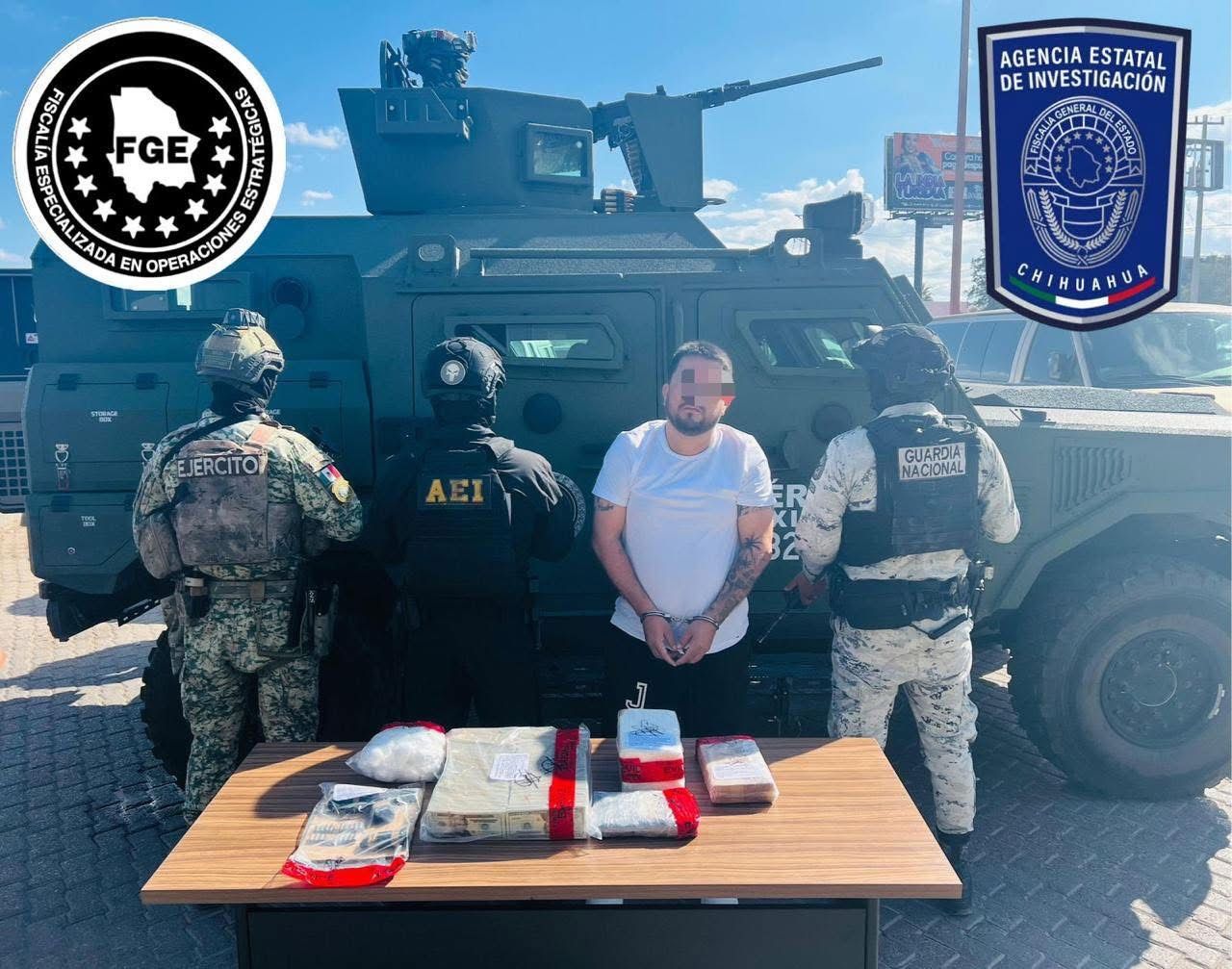 Detienen a “El Perris”, líder de “La Empresa”, con cocaína y casi 1 millón de pesos en efectivo