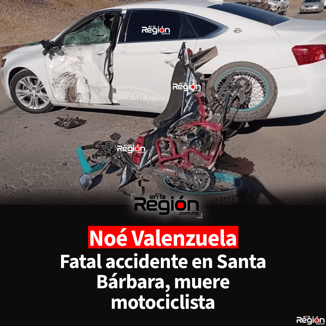 Motociclista pierde la vida tras brutal choque en Santa Bárbara