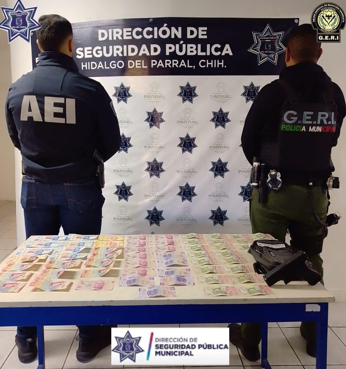 Recupera DSPM dinero robado tras asalto a tienda en Parral