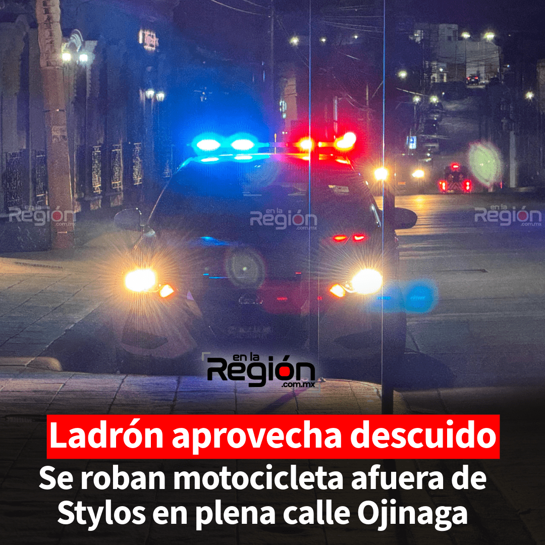 Ladrón aprovecha descuido y roba moto estacionada frente a Stylos