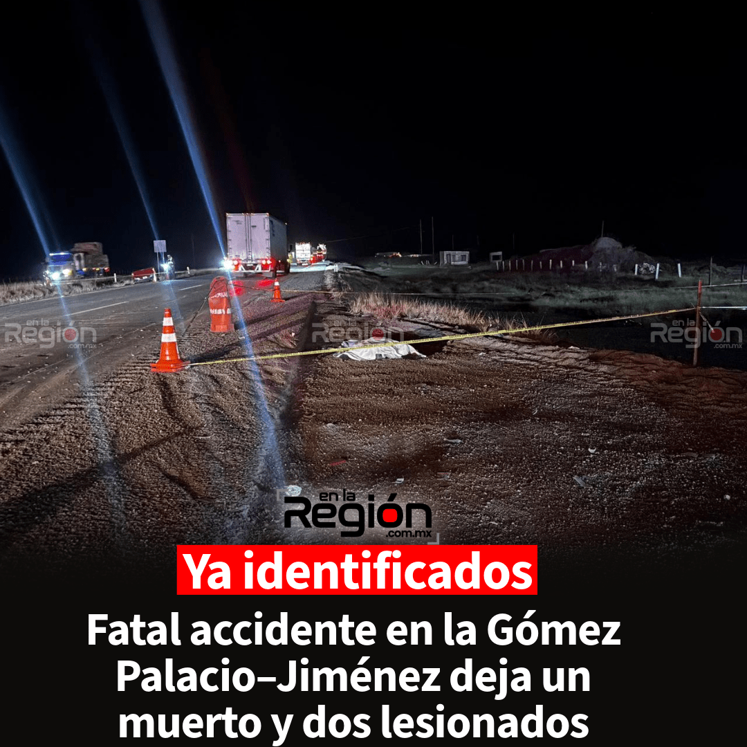 Muere motociclista tras choque contra pick up en la carretera Gómez Palacio–Jiménez