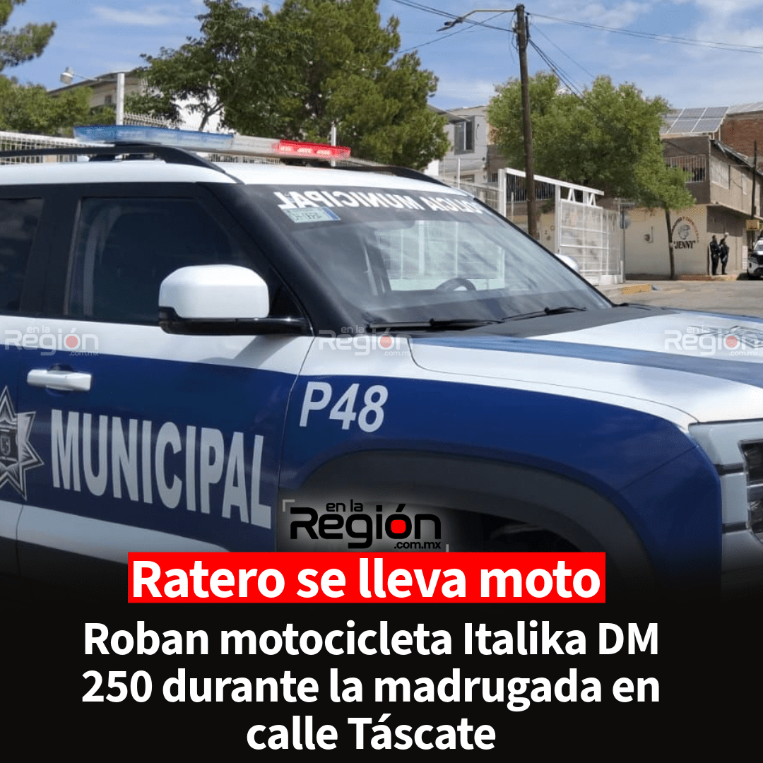 Ladrones se llevan motocicleta 2019 con señas particulares en Parral