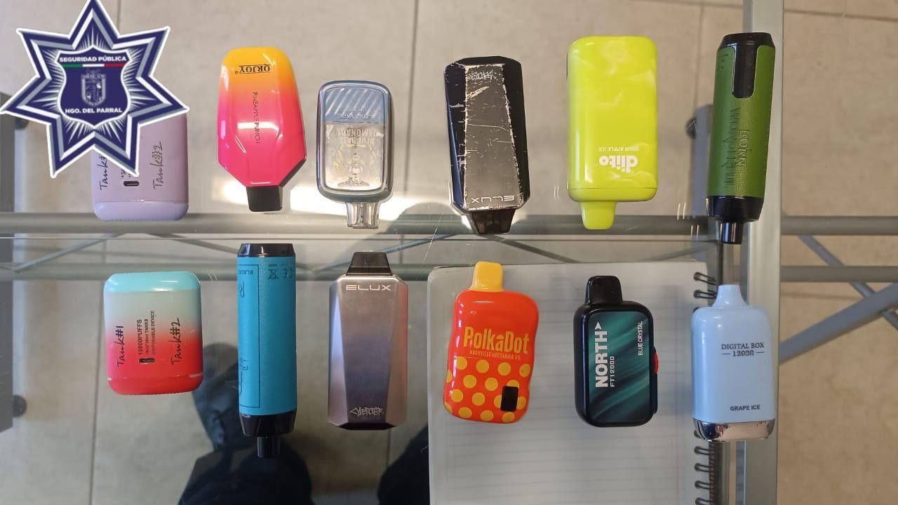 Asegura DSPM vapeadores y presunta droga en secundaria tras reporte al 9-1-1