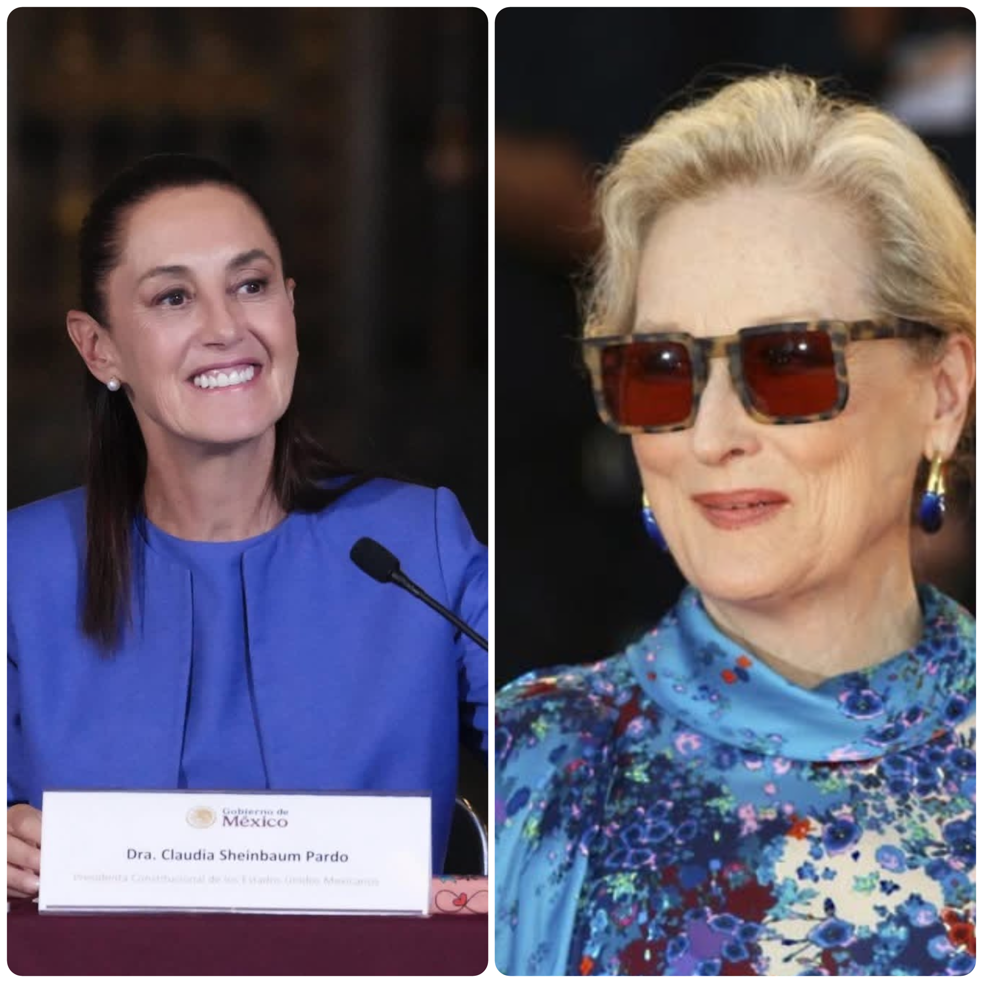 Meryl Streep afirma que México “dejó atrás” a EU con Sheinbaum