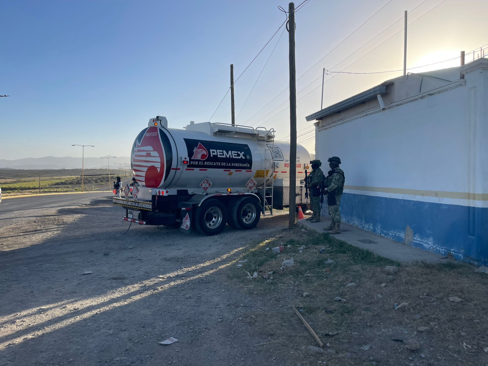 Aseguran 40 mil litros de diésel en Parral tras fuerte operativo federal