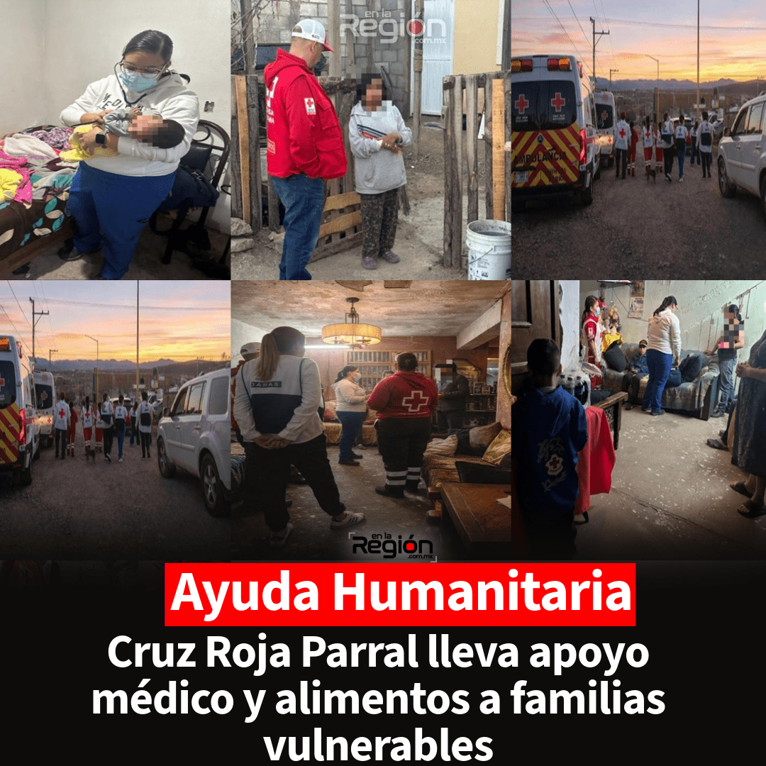 Voluntarios de Cruz Roja brindan consultas, medicamentos y alimentos en colonias de Parral