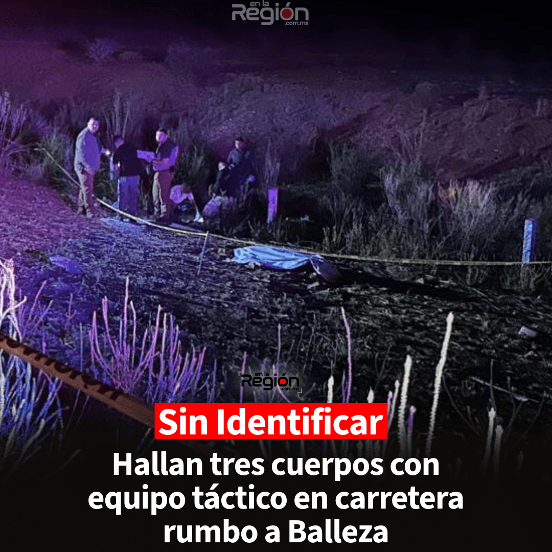 Localizan tres hombres sin vida en carretera rumbo a Balleza