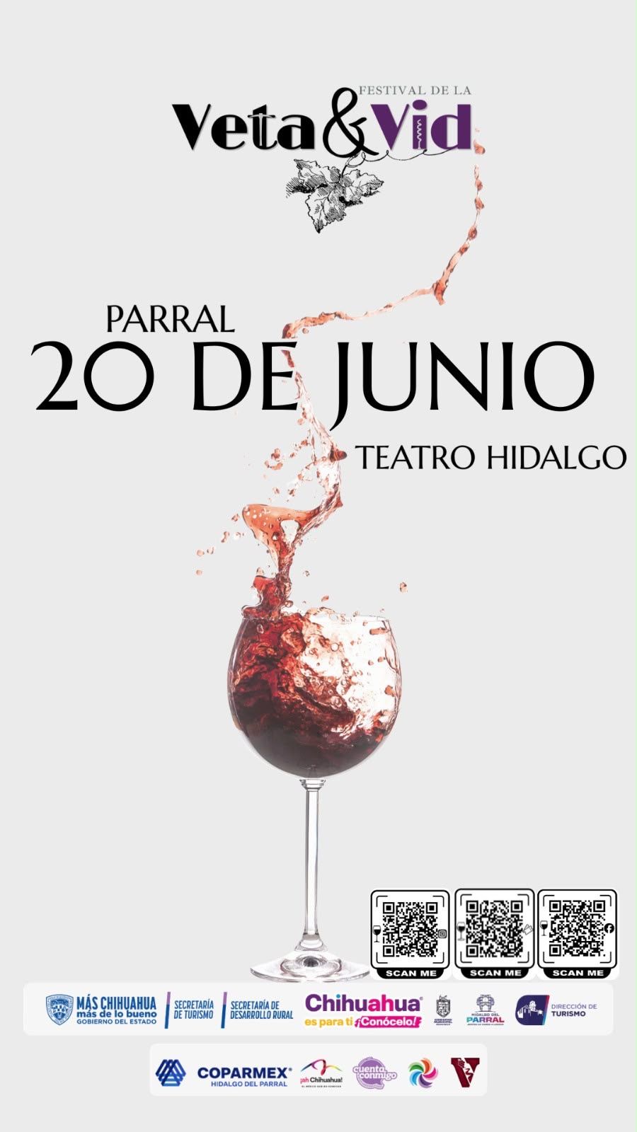 Invitan a disfrutar del Festival de la Veta & Vid 2025 en Parral