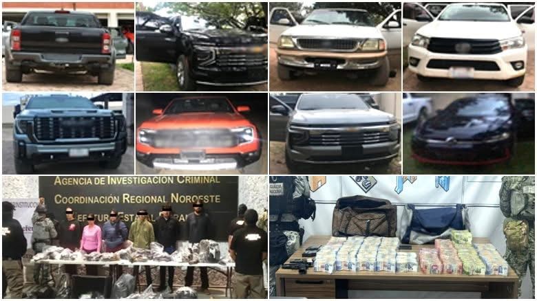Operativo contra “El 40” deja 6 detenidos y un arsenal asegurado