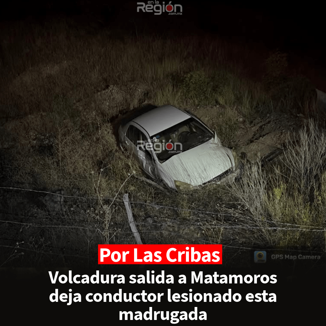 Volcadura en Las Cribas deja un lesionado; conductor fue llevado al IMSS