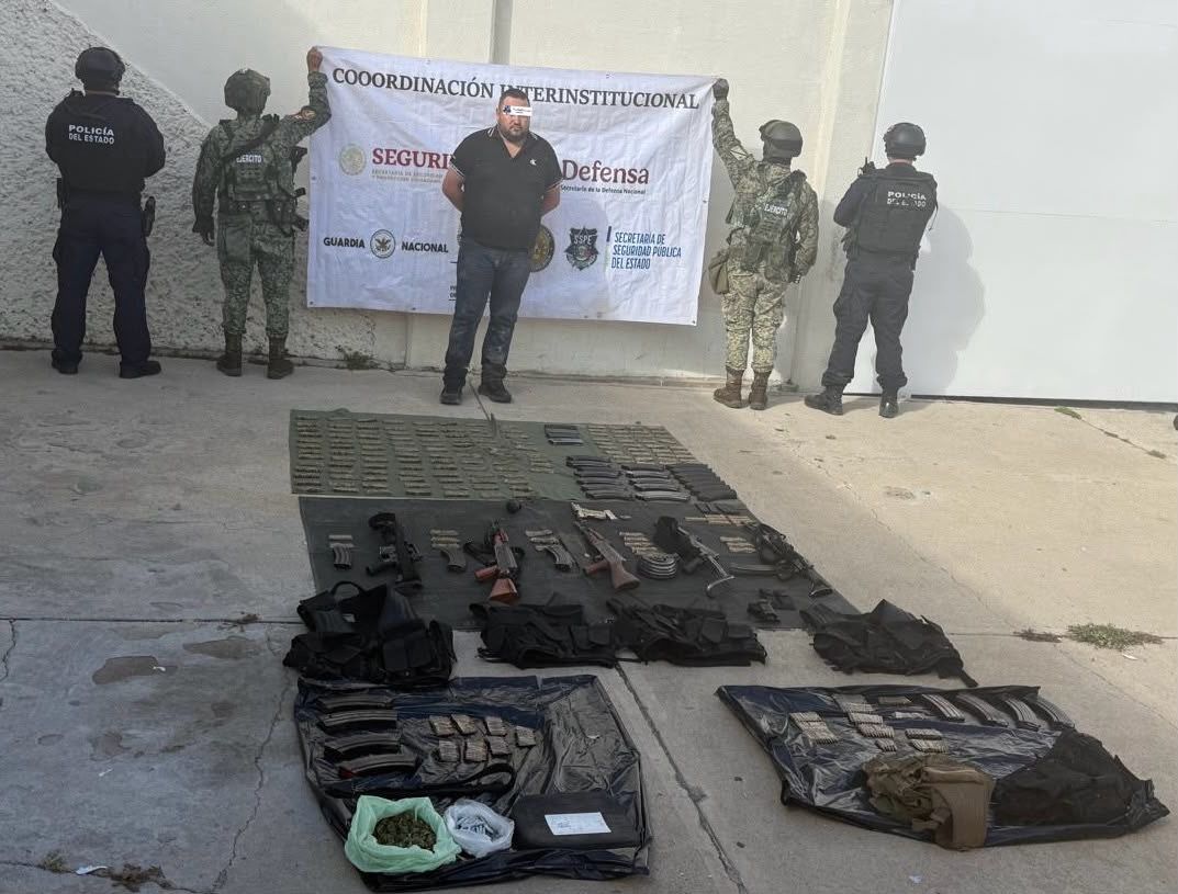 Detienen a presunto generador de violencia con arsenal en Guadalupe y Calvo