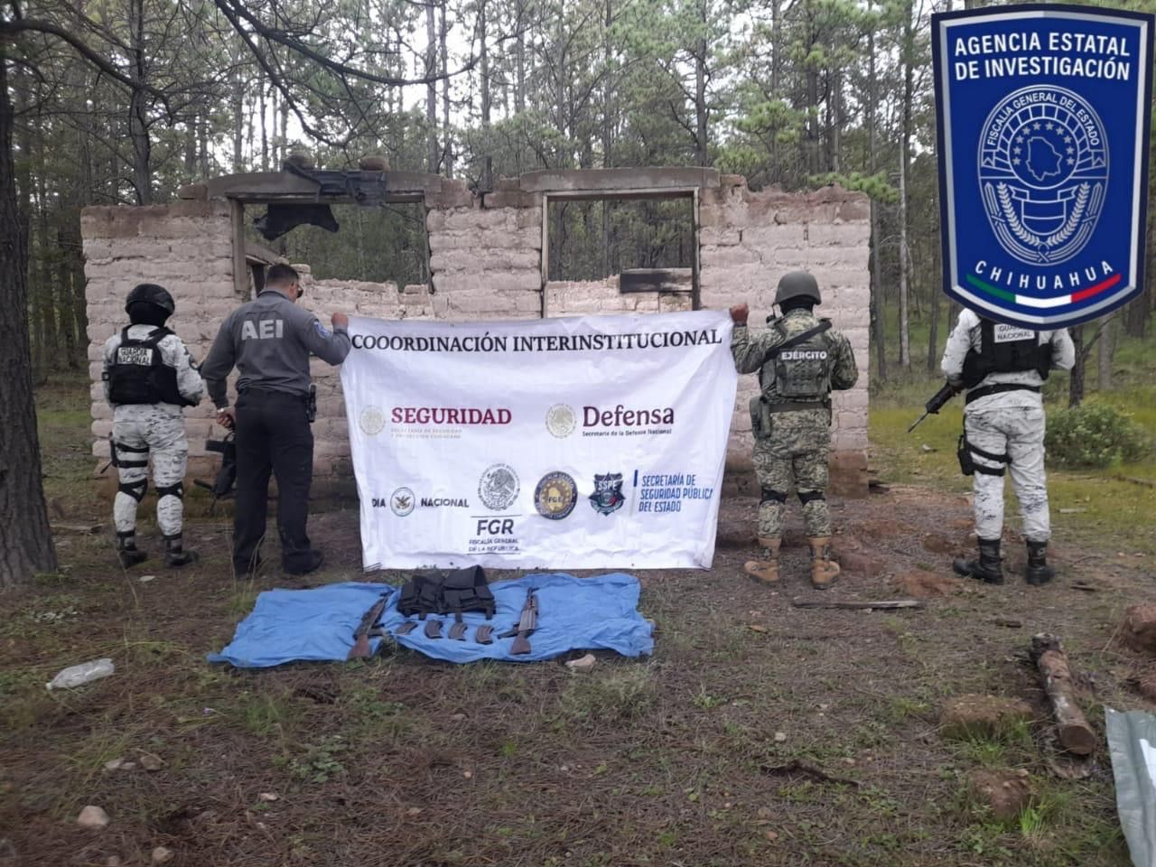 Asegura Célula BOI armas de fuego y equipo táctico en Guachochi*