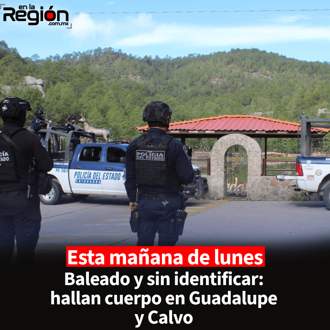 Hallan a un hombre sin vida con heridas de bala en Guadalupe y Calvo