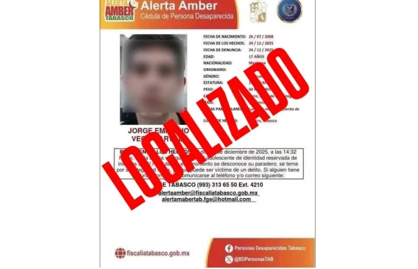 Localizan a cinco de seis menores reportados desaparecidos en Villahermosa