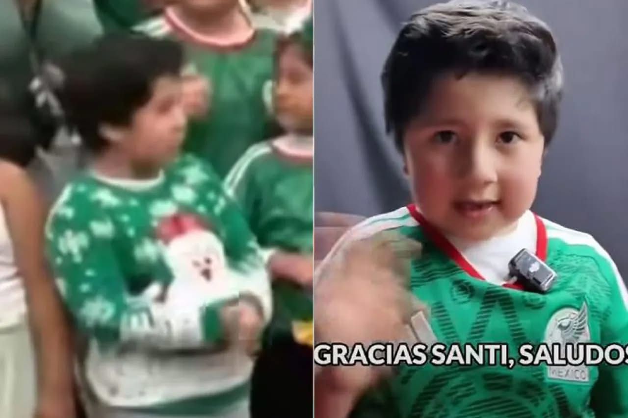 Santi recibe regalos de la Selección tras hacerse viral