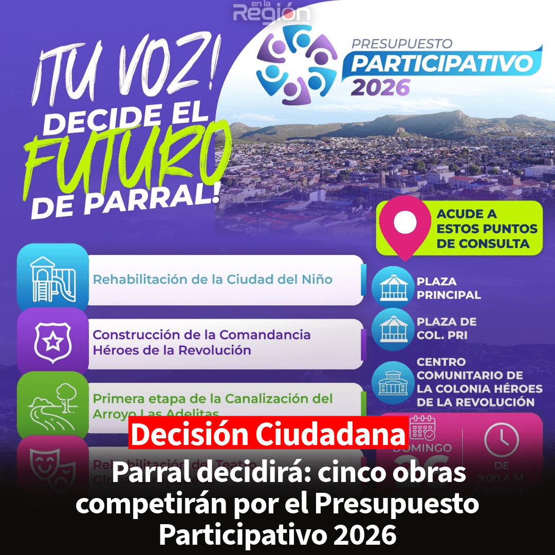 Gobierno de Parral someterá a votación cinco proyectos del Presupuesto Participativo 2026