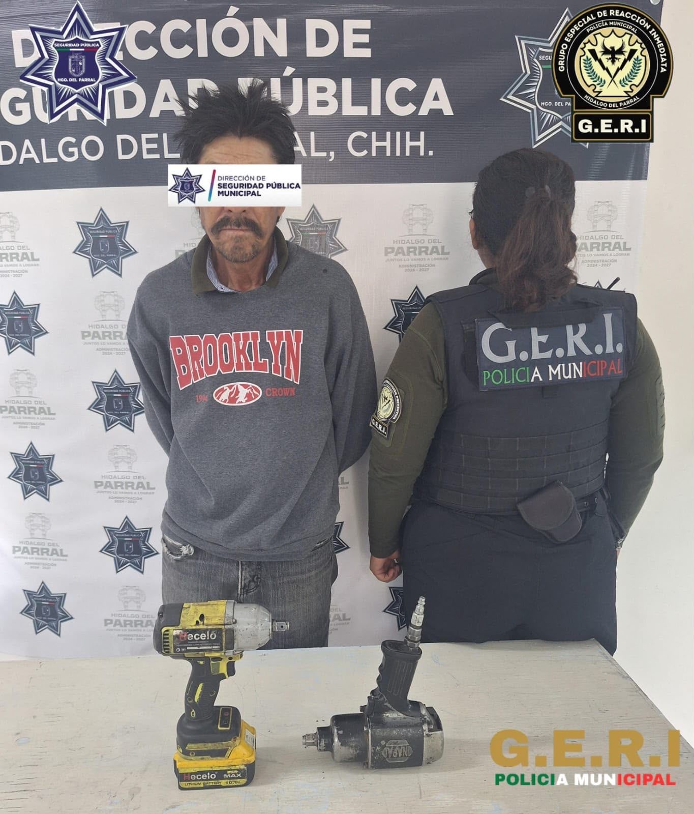 DSPM detiene a hombre con herramientas reportadas como robadas