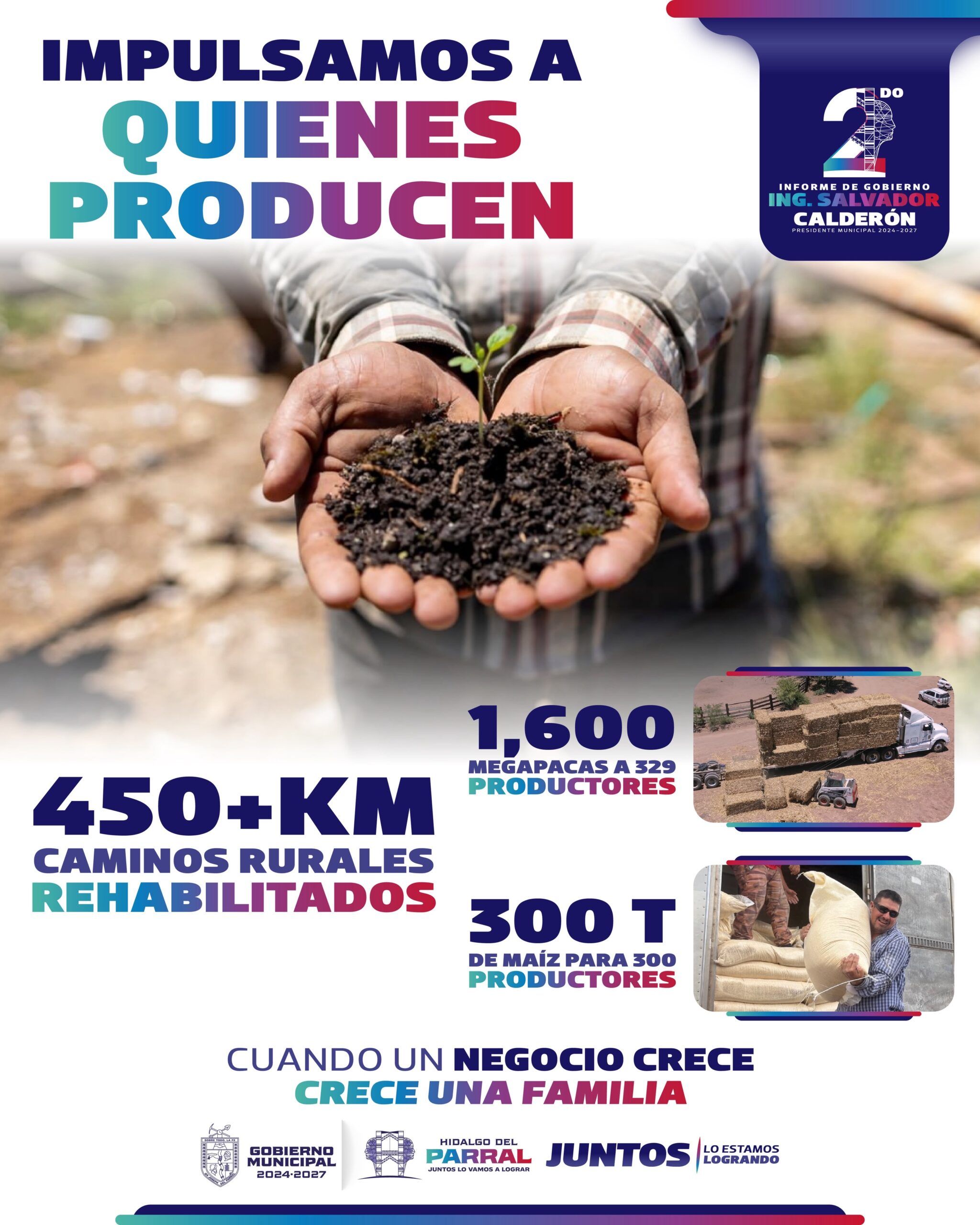 Alcalde Salvador Calderón impulsa al campo y fortalece a las familias productoras