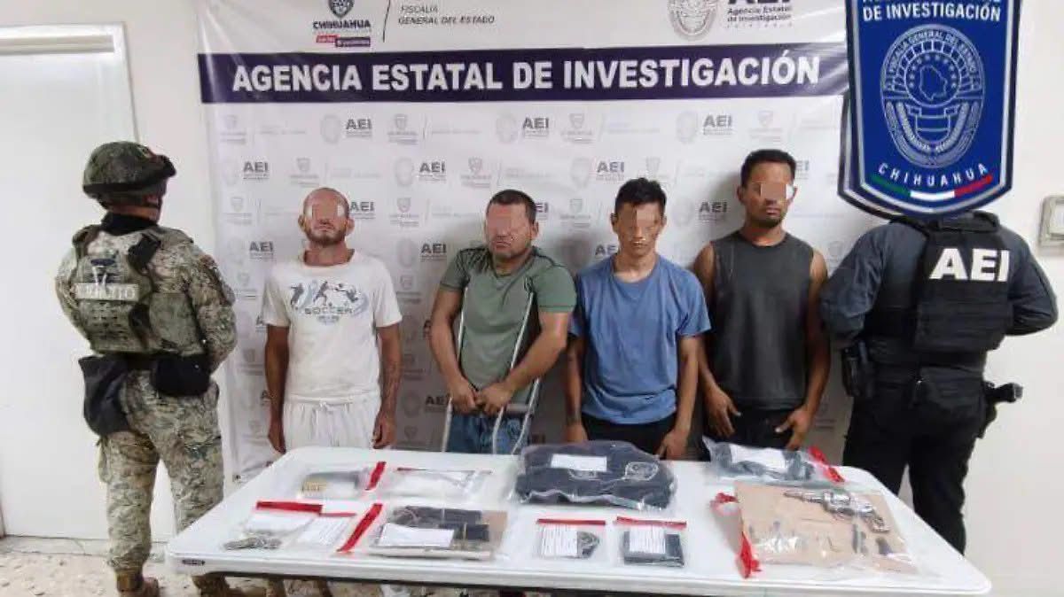 Cateo en Villas Real deja cuatro detenidos; aseguran droga, armas y explosivo