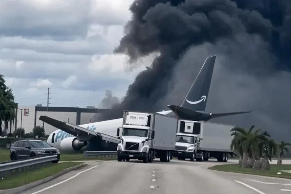 Se accidenta Boeing 767 de Amazon en el Aeropuerto de Miami